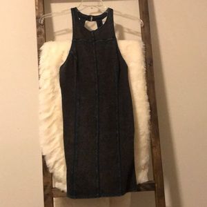 XS Free People Charcoal and Teal Dress
